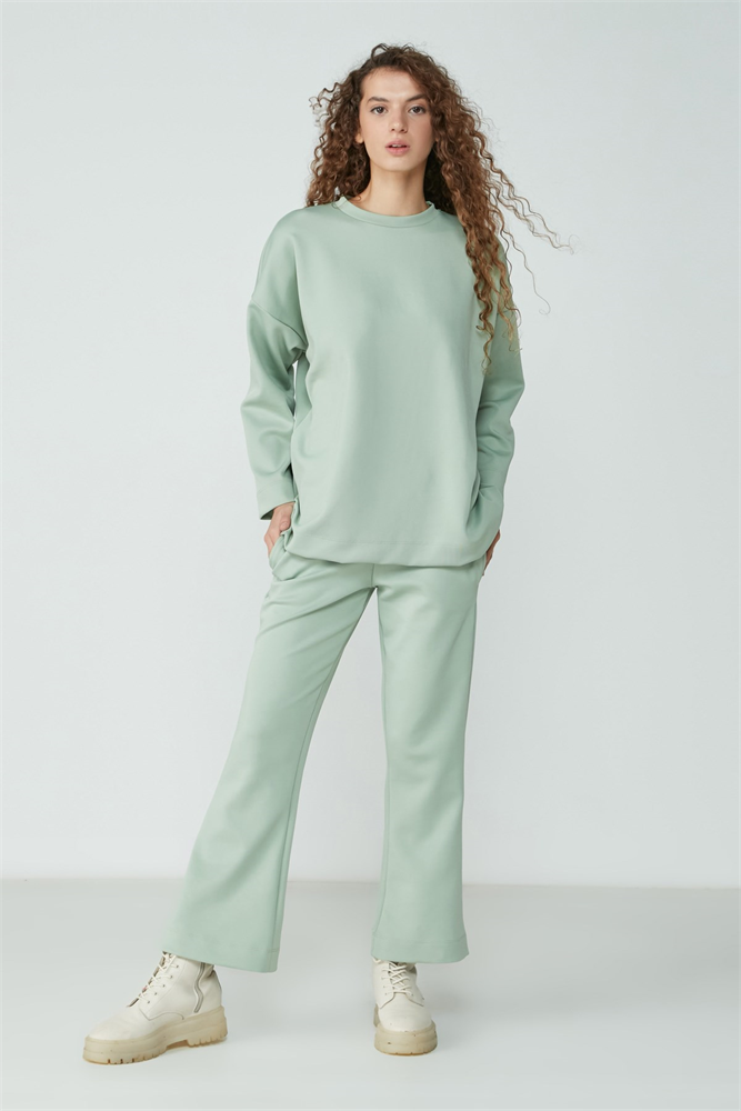 C&City Knit Sweat Pyjama Set 9104 Mint Green